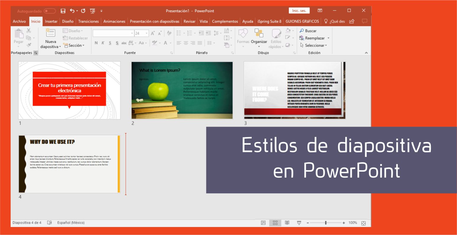 Estilos de diapositiva en PowerPoint