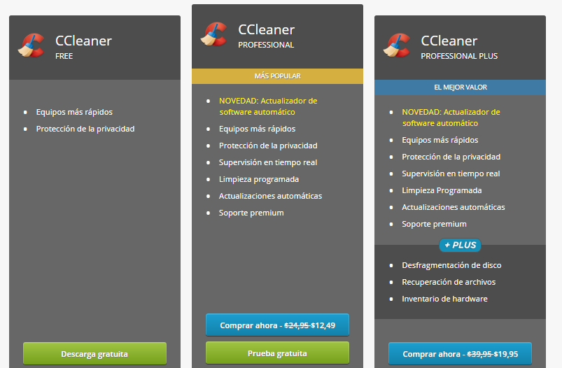 Realizar la limpieza y optimización del registro de Windows descarga CCleaner
