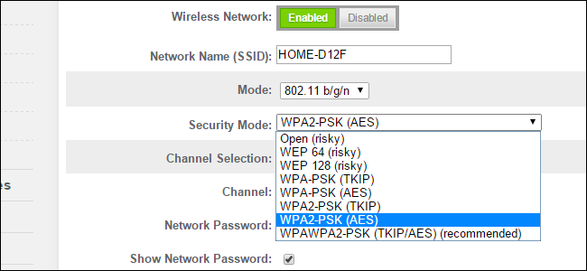 Tipos de seguridad Wifi TKIP - AES