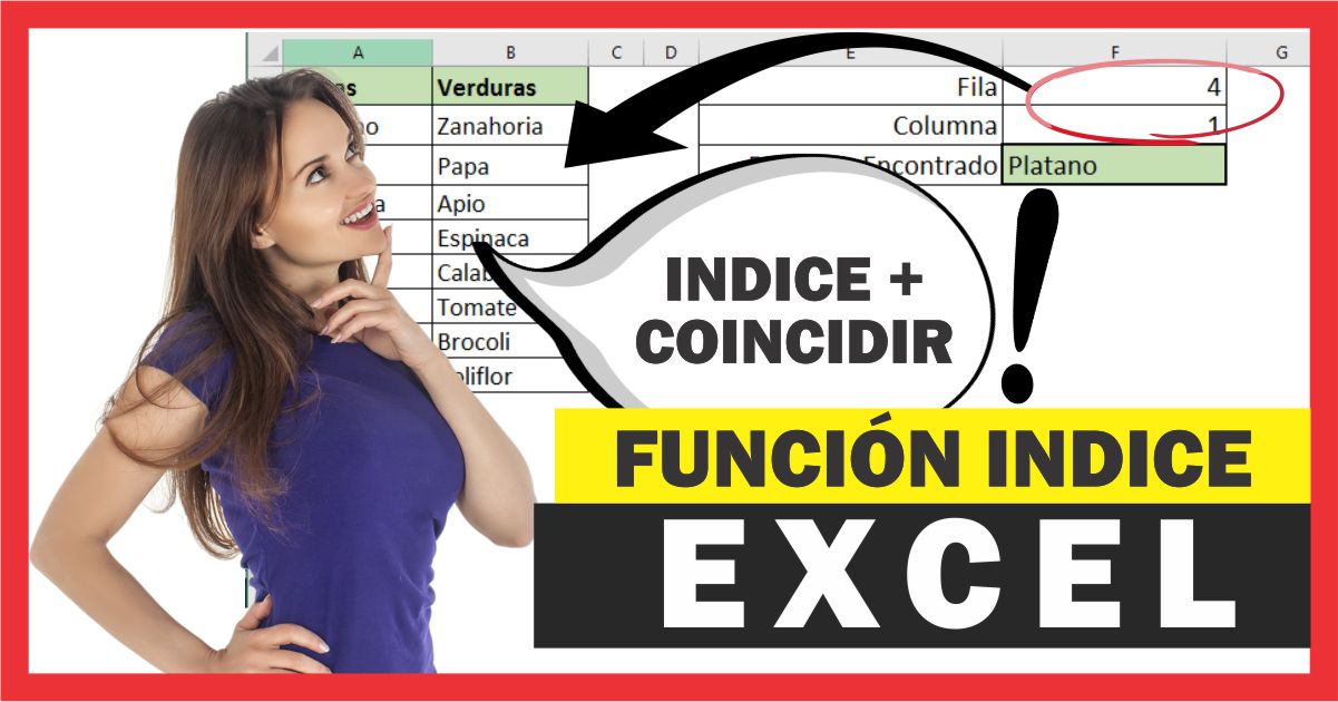 Función INDICE en Excel